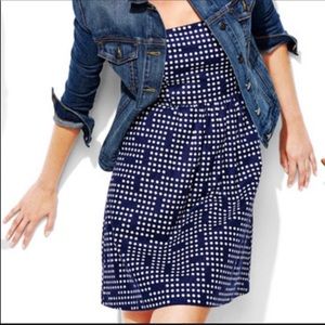 GAP Navy Polka Dot Strapless Dress Size 12